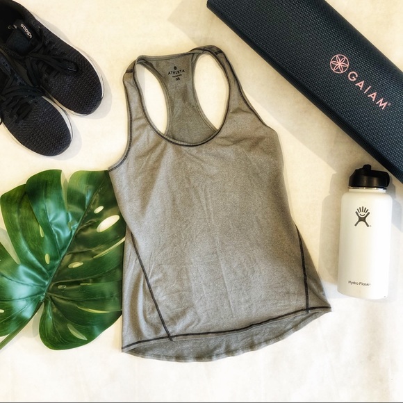 Athleta Tops - Athleta Grey Racerback Tank Size Small EUC